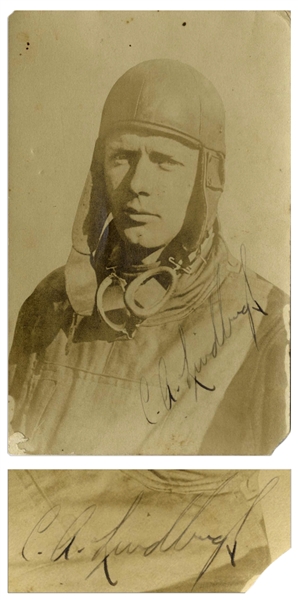 Charles Lindbergh Signed Postcard Photograph
